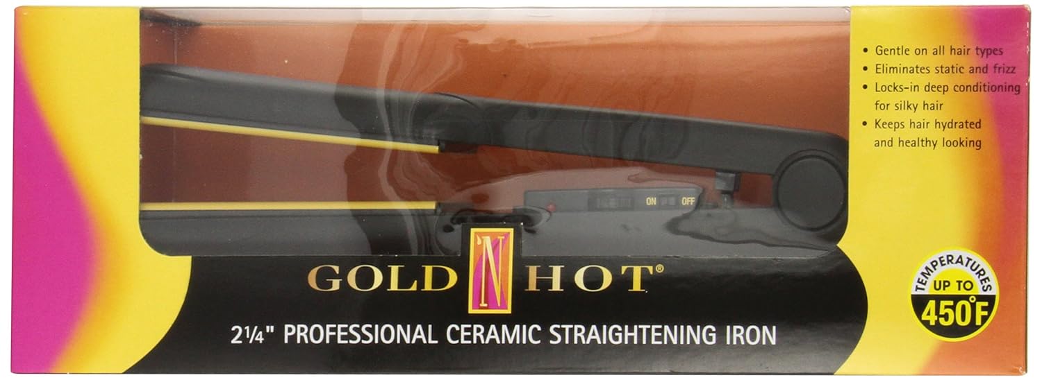 Gold N Hot GH2145 Plancha plana de cerámica profesional de 2-14″