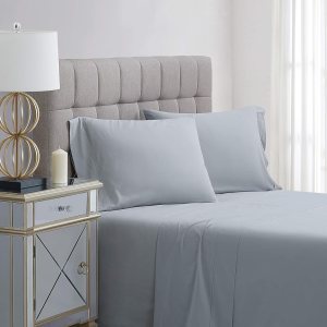 Charisma Percale Cotton 400 Thread Count, Standard Pillowcase, Grey Charisma Percale Cotton 400 Thread Count, Standard Pillowcase, Grey
