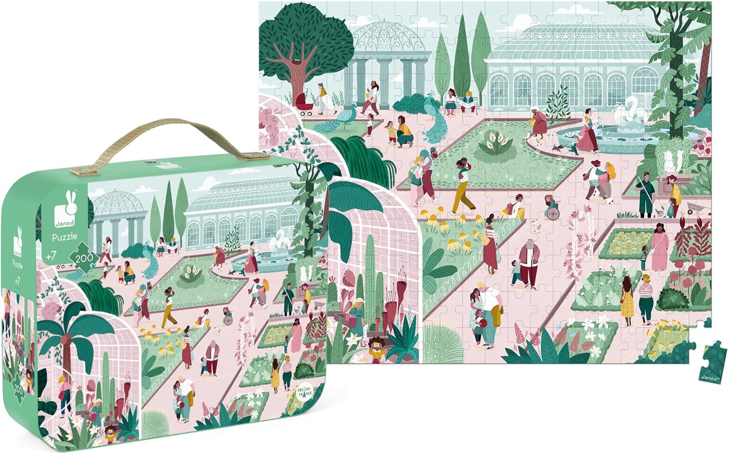 Janod Rompecabezas de jardín botánico de 200 piezas – A partir de 7 años – J02672
