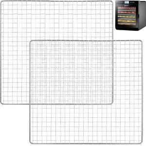 Bandeja de acero inoxidable de 12 x 13 pulgadas, pantallas de malla de secado de deshidratador, compatibles con CP267-FD, solo bandeja de acero Bandeja de acero inoxidable de 12 x 13 pulgadas, pantallas de malla de secado de deshidratador, compatibles con CP267-FD, solo bandeja de acero