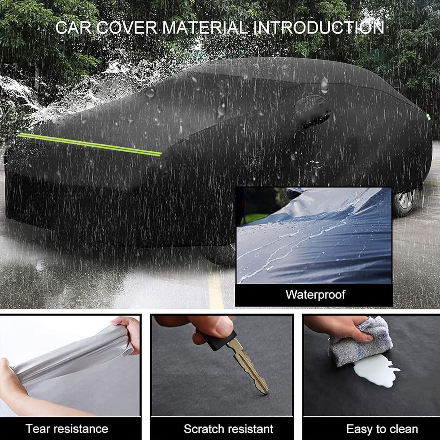 NSIXLU La funda para automóvil es compatible con SsangYong Korando Kyron Musso Rexton, la funda completa para automóvil es adecuada para todas las
