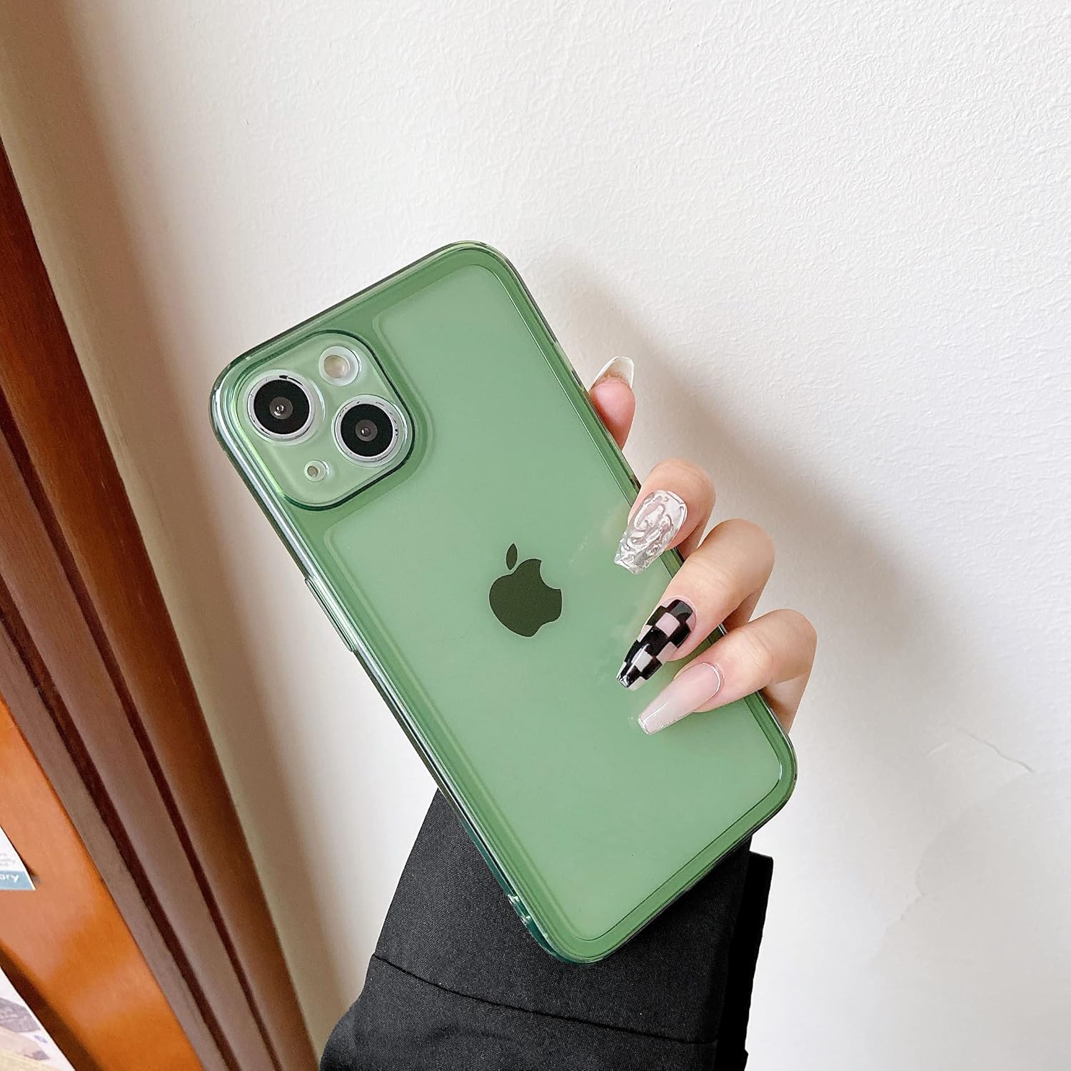 ZTOFERA Funda para iPhone 15 6.1 pulgadas, Transparente Suave Silicona Bumper Protector Retro Color Transparente A Prueba de Golpes Caja Del