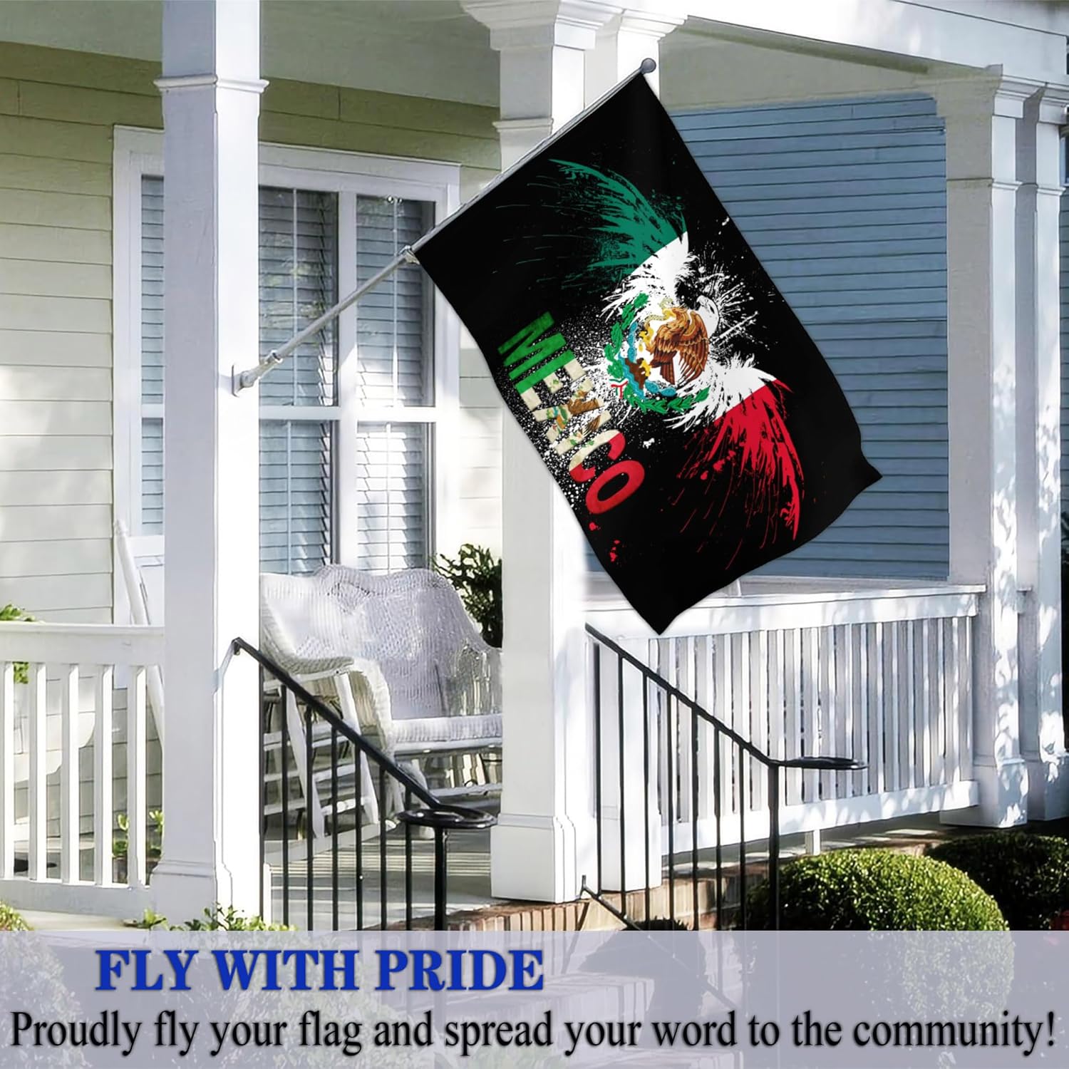 Bandera de México, banderas mexicano-americanas para exteriores, 3 x 5, doble cara, México, Estados Unidos, bandera de la amistad, bandera