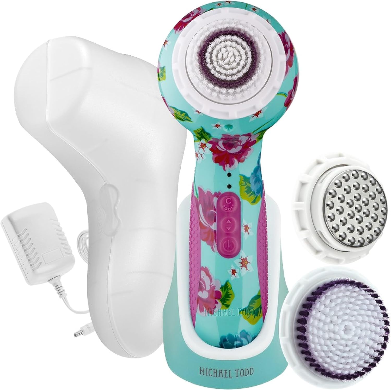 Michael Todd Beauty Soniclear Elite – Sistema de cepillo de limpieza facial – 6 velocidades – Cepillo de limpieza facial y exfoliante corporal