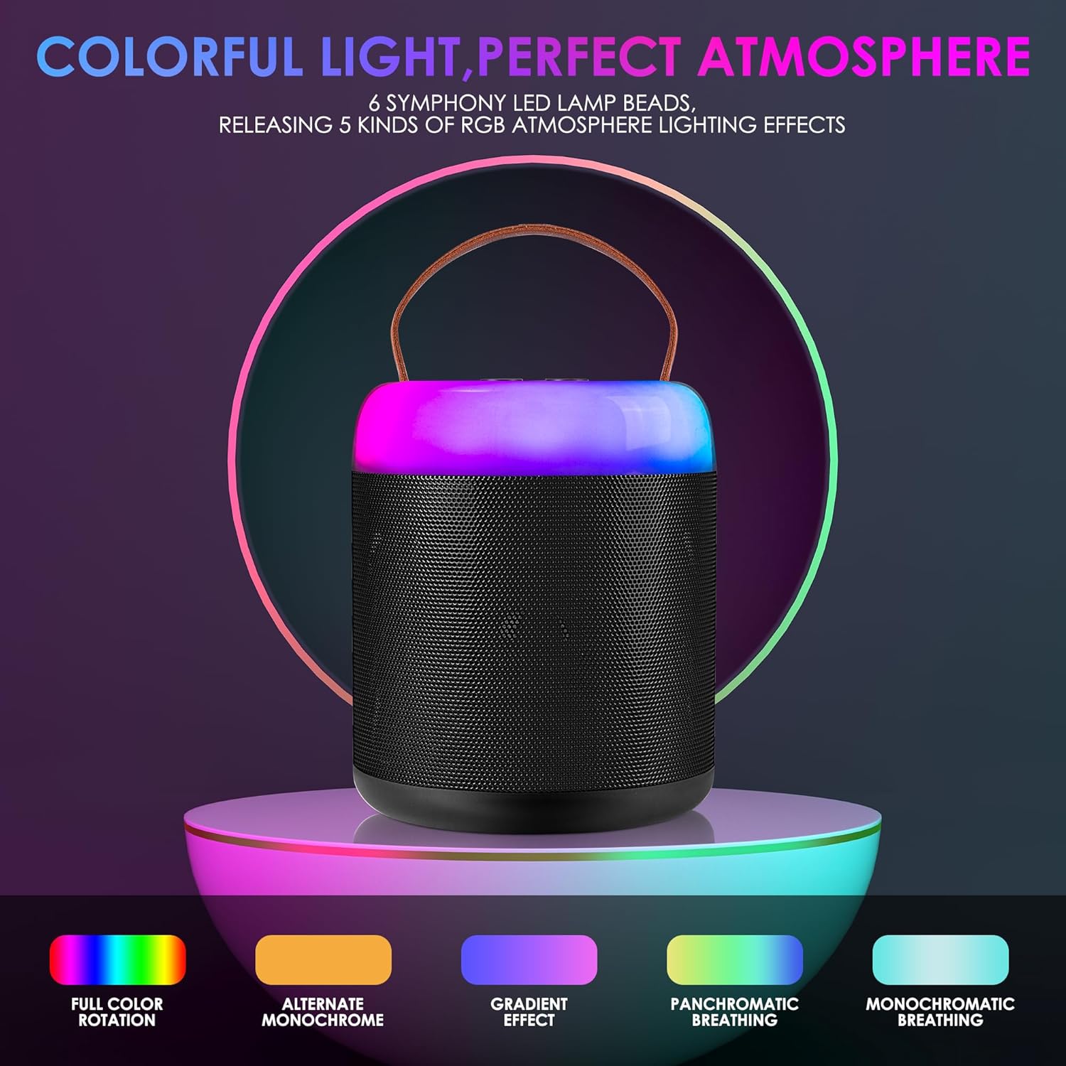 Mini máquina de karaoke con 2 micrófonos inalámbricos para niños y adultos, altavoz Bluetooth portátil de juguete para niñas y niños de 2, 4, 5, 6,