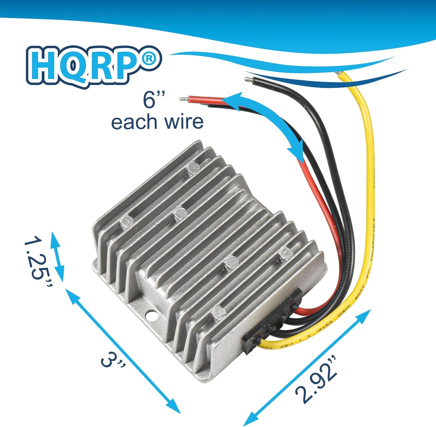 HQRP Convertidor descendente CC-CC de 24 V a 12 V 20 A 240 W, adaptador de fuente de alimentación compatible con carrito de golf, club, coche, club,