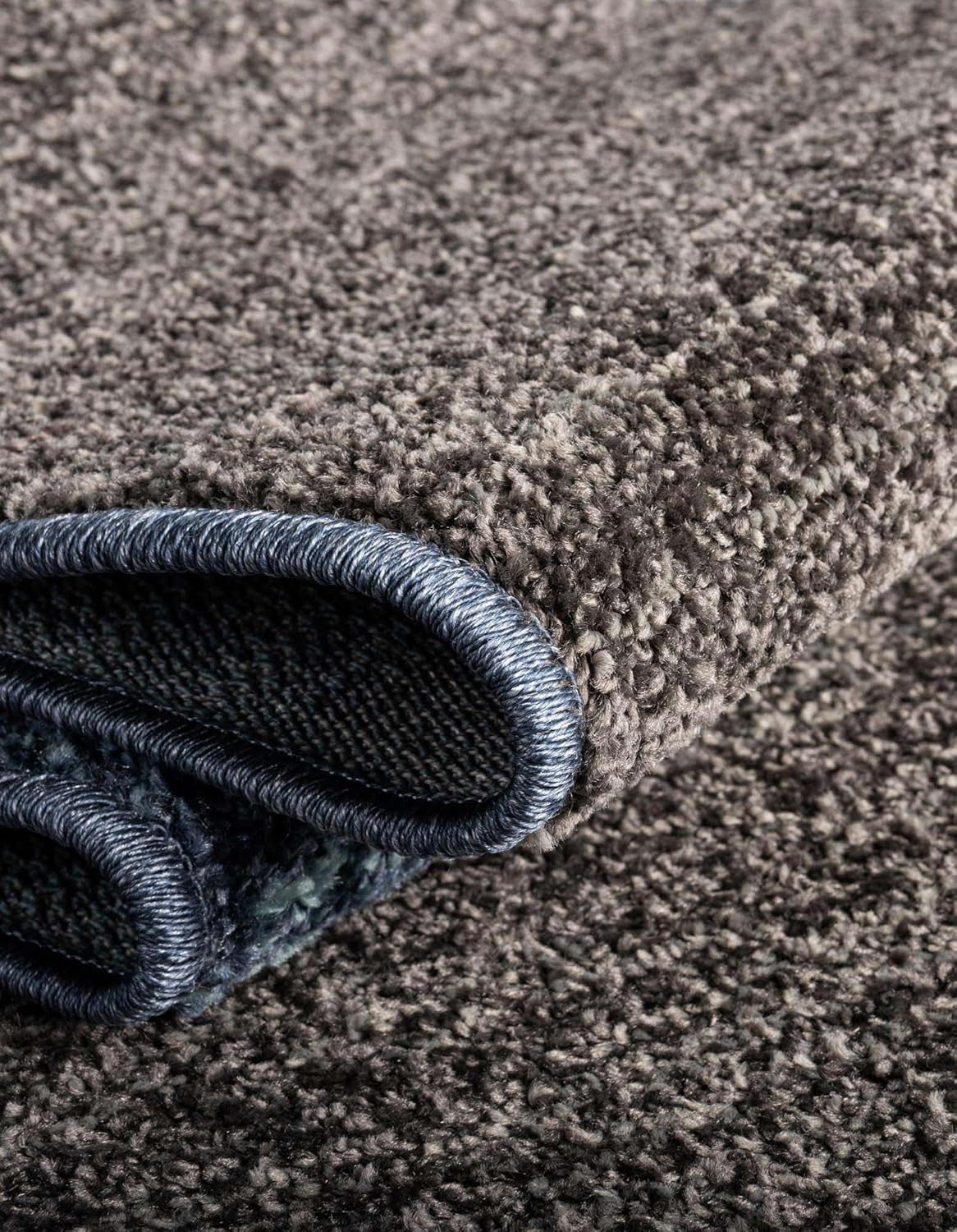 Unique Loom Autumn Collection – Alfombra rectangular de 7 pies 1 pulgada x 10 pies, color azul gris y marrón claro
