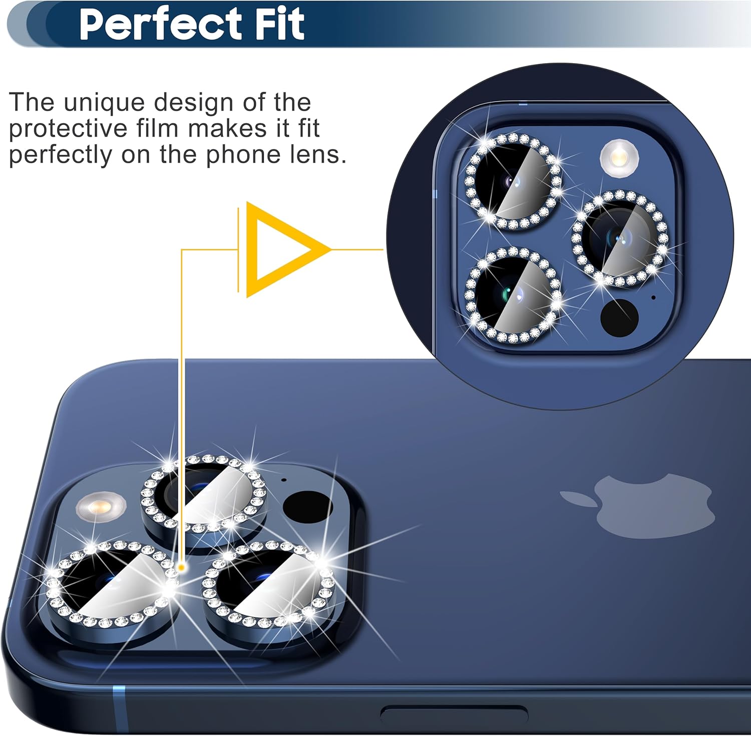 Suoman Protector de lente de cámara para iPhone 15 Pro Max, protector de lente de cámara 15 Pro, fuerte adhesión, ajuste perfecto para iPhone 15 Pro