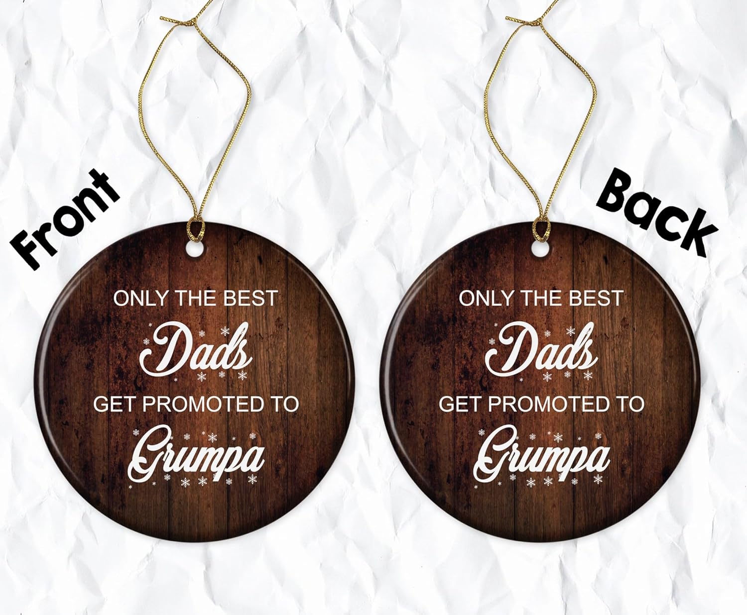 Adorno de Grumpa  Only The Best Dads Get Promoted to Grumpa Ornament  Regalos de Grumpa  New Grumpa To Be  Nuevo adorno de abuelo  Abuelo para ser