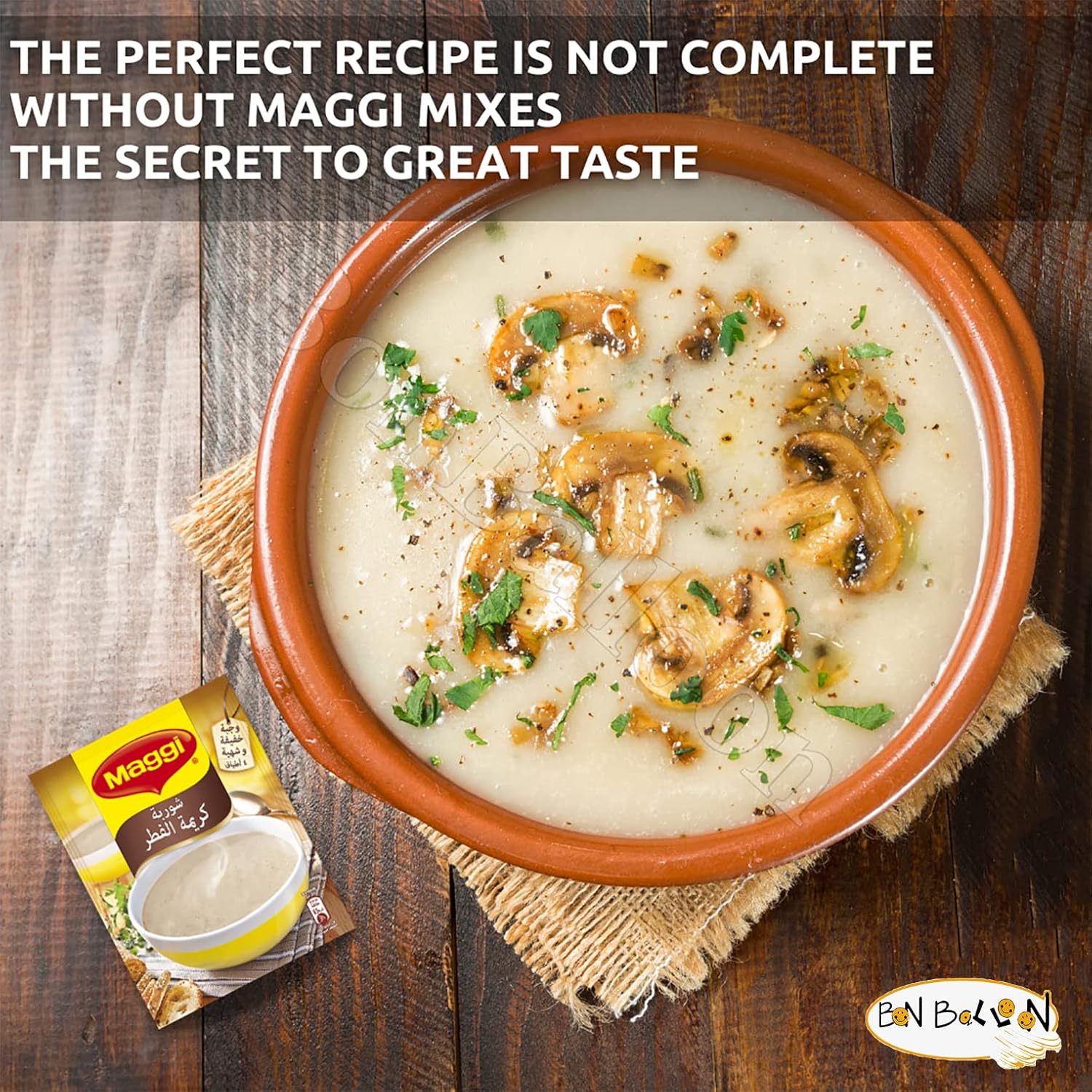 Maggi – Mezcla de setas y especias, condimento en polvo de harina de trigo Baharat Oriente Medio Oriente Árabe Golfo Árabe Hierbas Hierbas Apetito