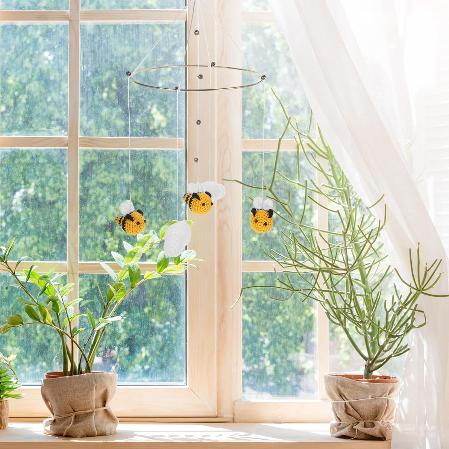 Cuna móvil para bebé, cuna móvil para niños y niñas, decoración bohemia para guardería, techo de bebé, decoración colgante de habitación