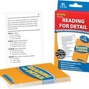 Edupress Tarjetas de práctica de lectura para detalles, niveles 3.5-5.0, azul Edupress Tarjetas de práctica de lectura para detalles, niveles 3.5-5.0, azul