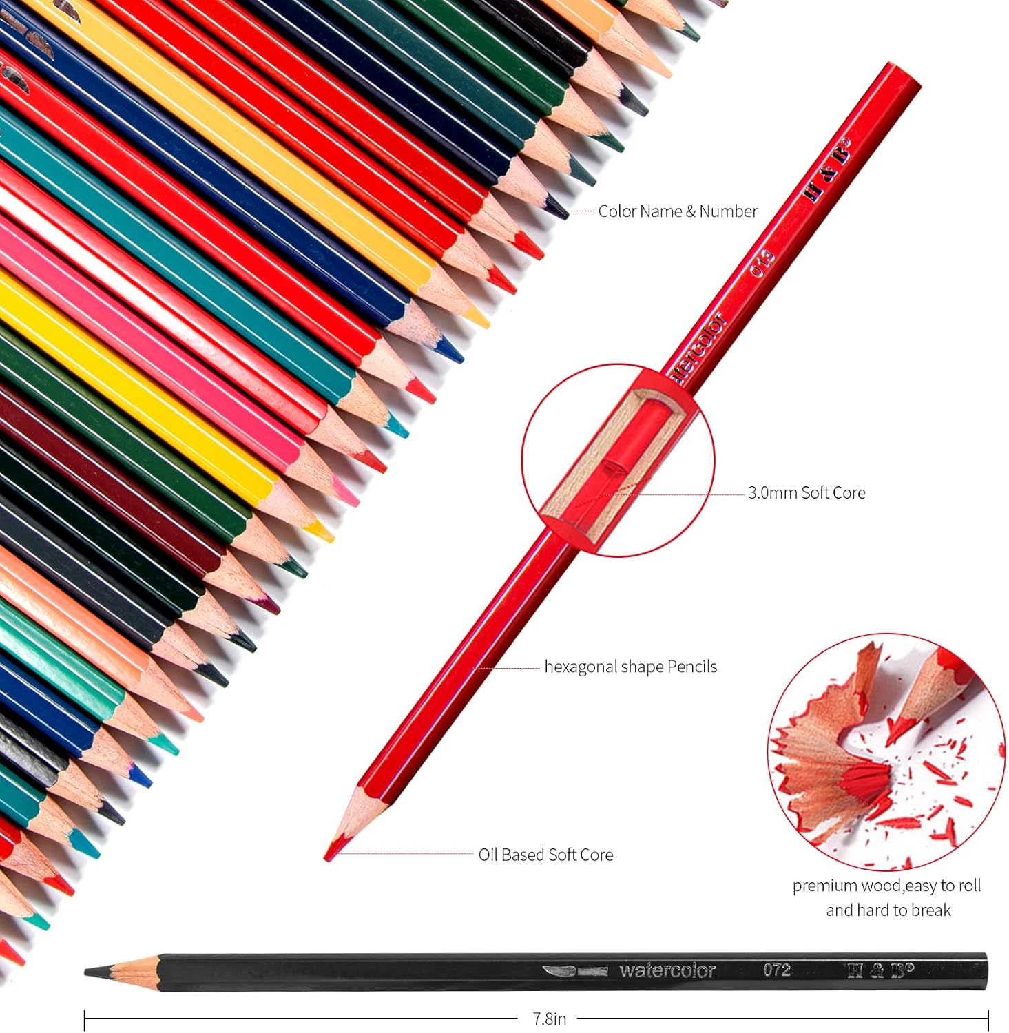 Juego de lápices de colores con borrador y sacapuntas, perfecto para dibujar y colorear, núcleos suaves a base de aceite, ideales para adultos,