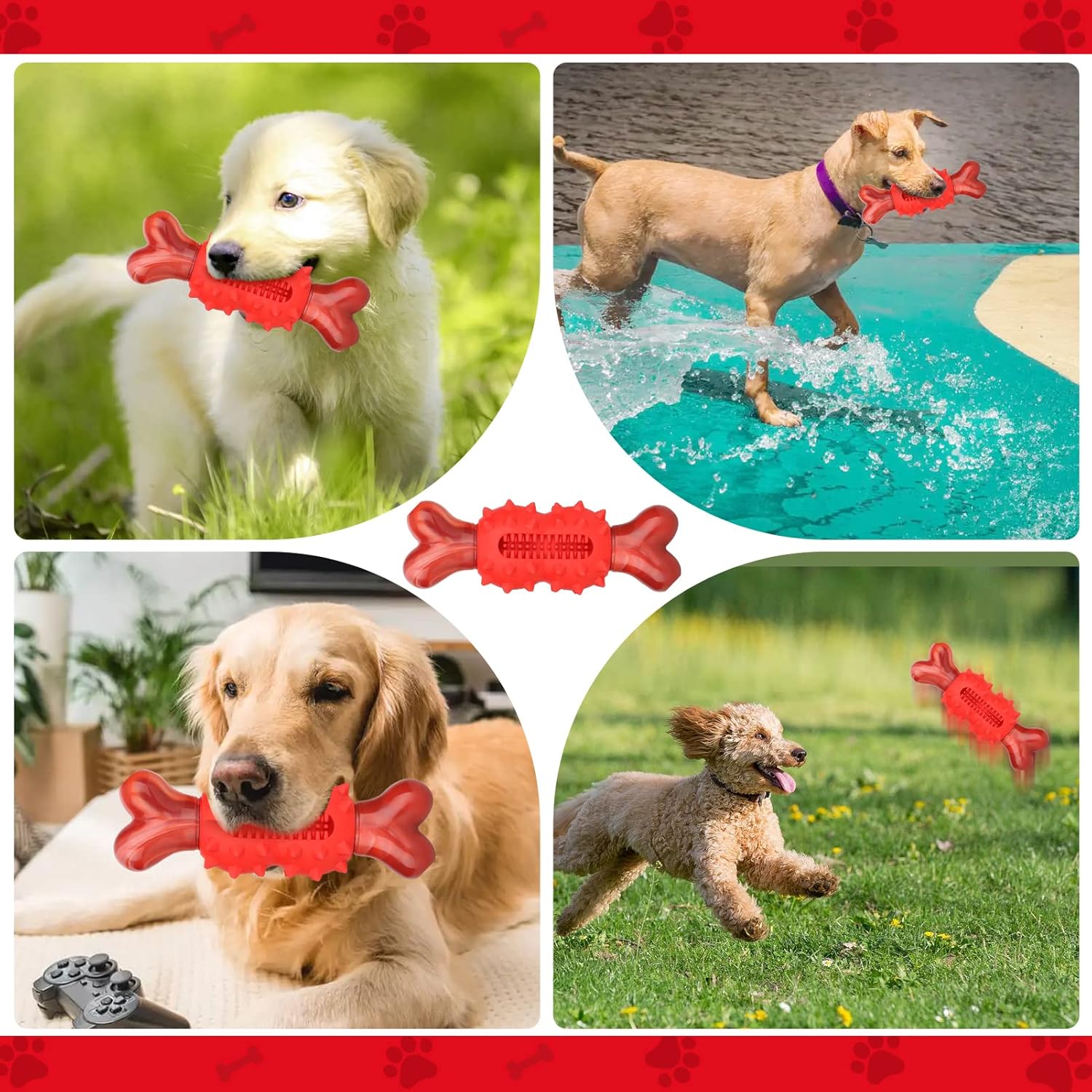 VIWIK Masticables para perros para masticadores agresivos, juguetes masticables para perros inteligentes grandes, medianos y pequeños, juguete de