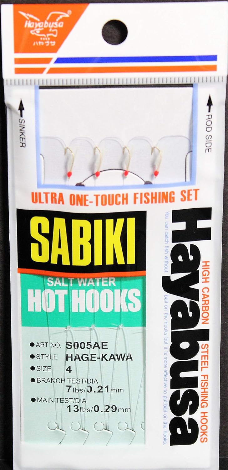 Hayabusa 4-Hook Sabiki Hage Fish Skin Size #4