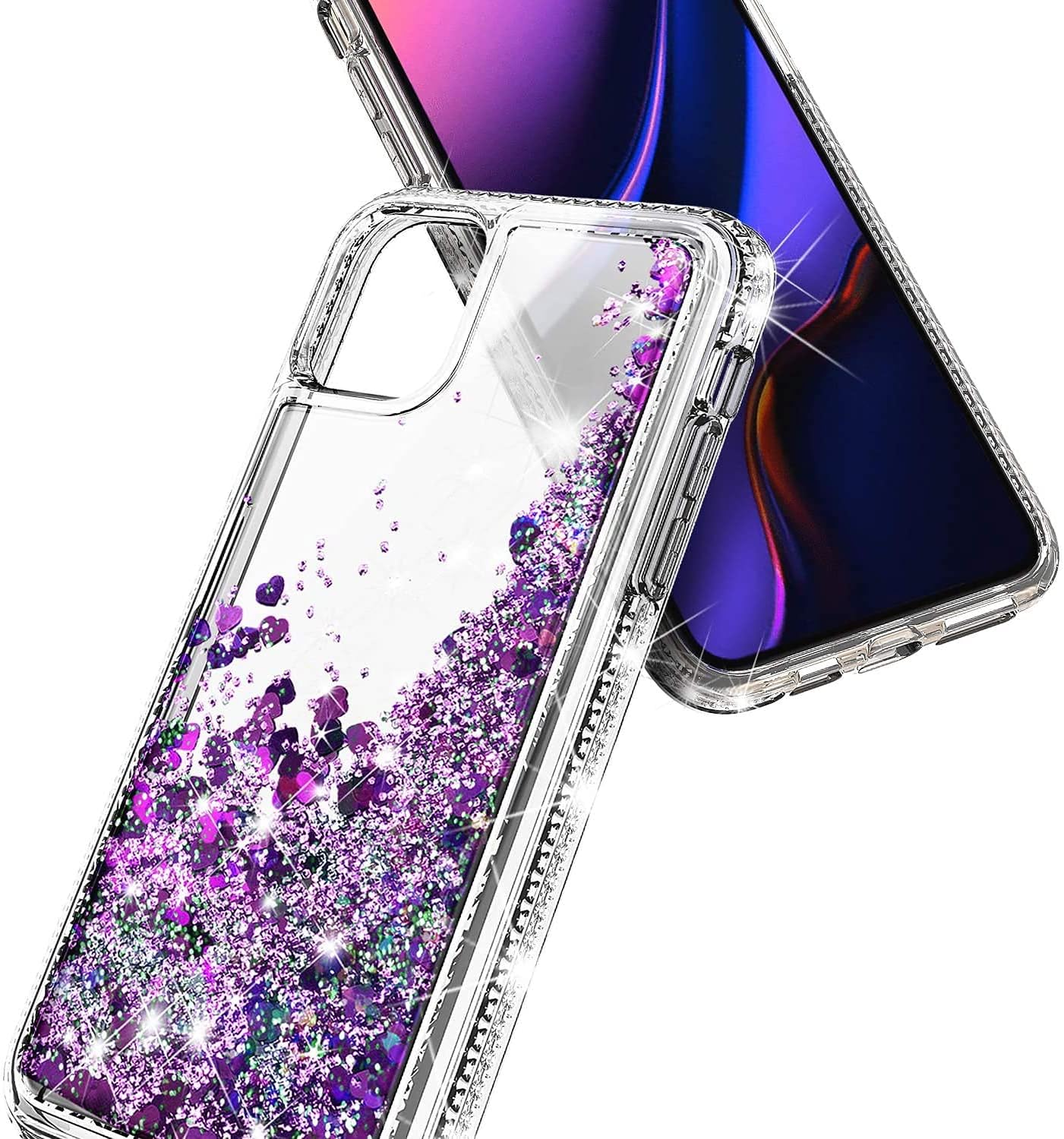 NGB Supremacy Funda compatible con iPhone 1212 Pro con protector de pantalla de vidrio templado, soporte de anillocorrea de muñeca, para niñas y