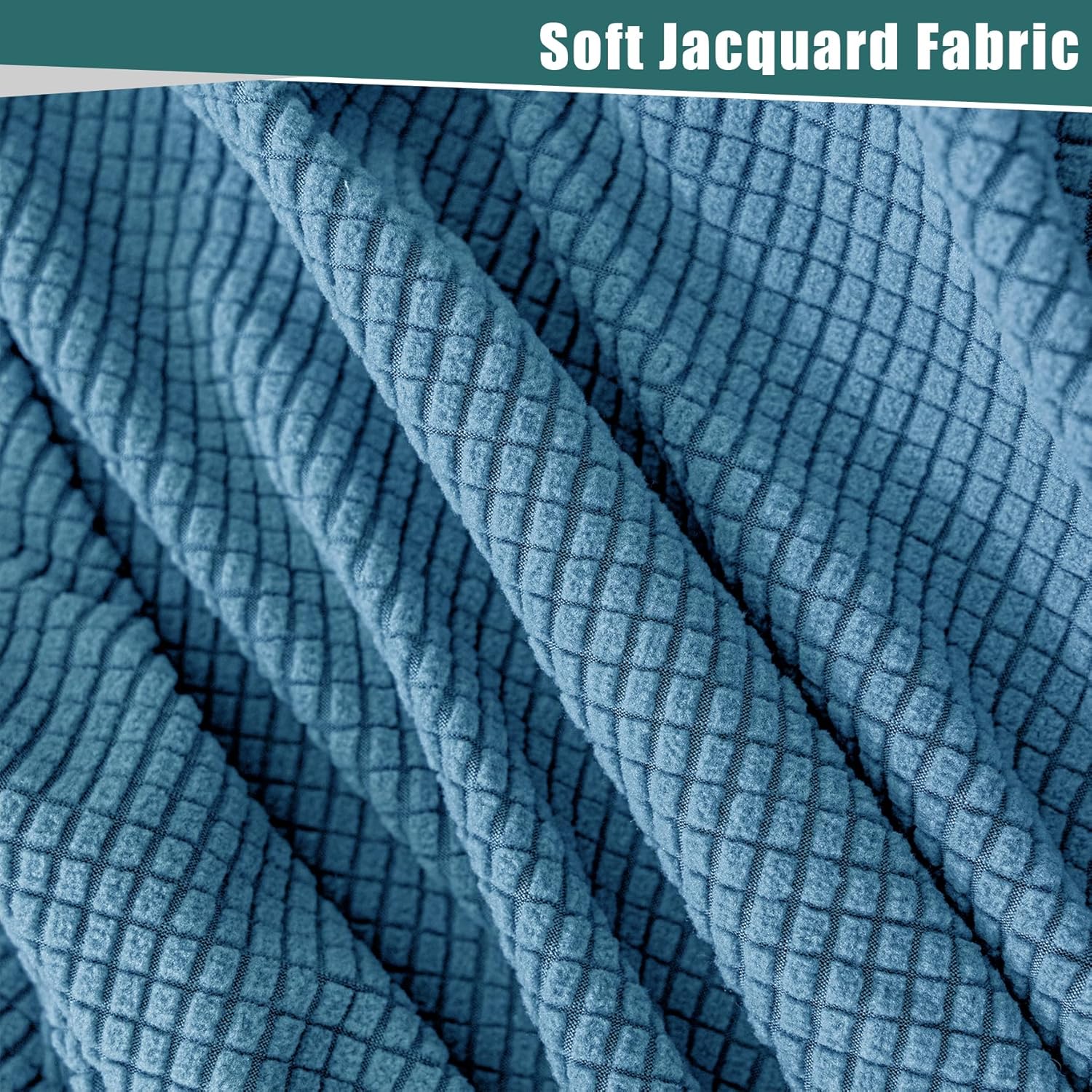 Fundas otomanas elásticas, fundas otomanas de jacquard suave, fundas rectangulares de almacenamiento para taburetes, protector de muebles para sala