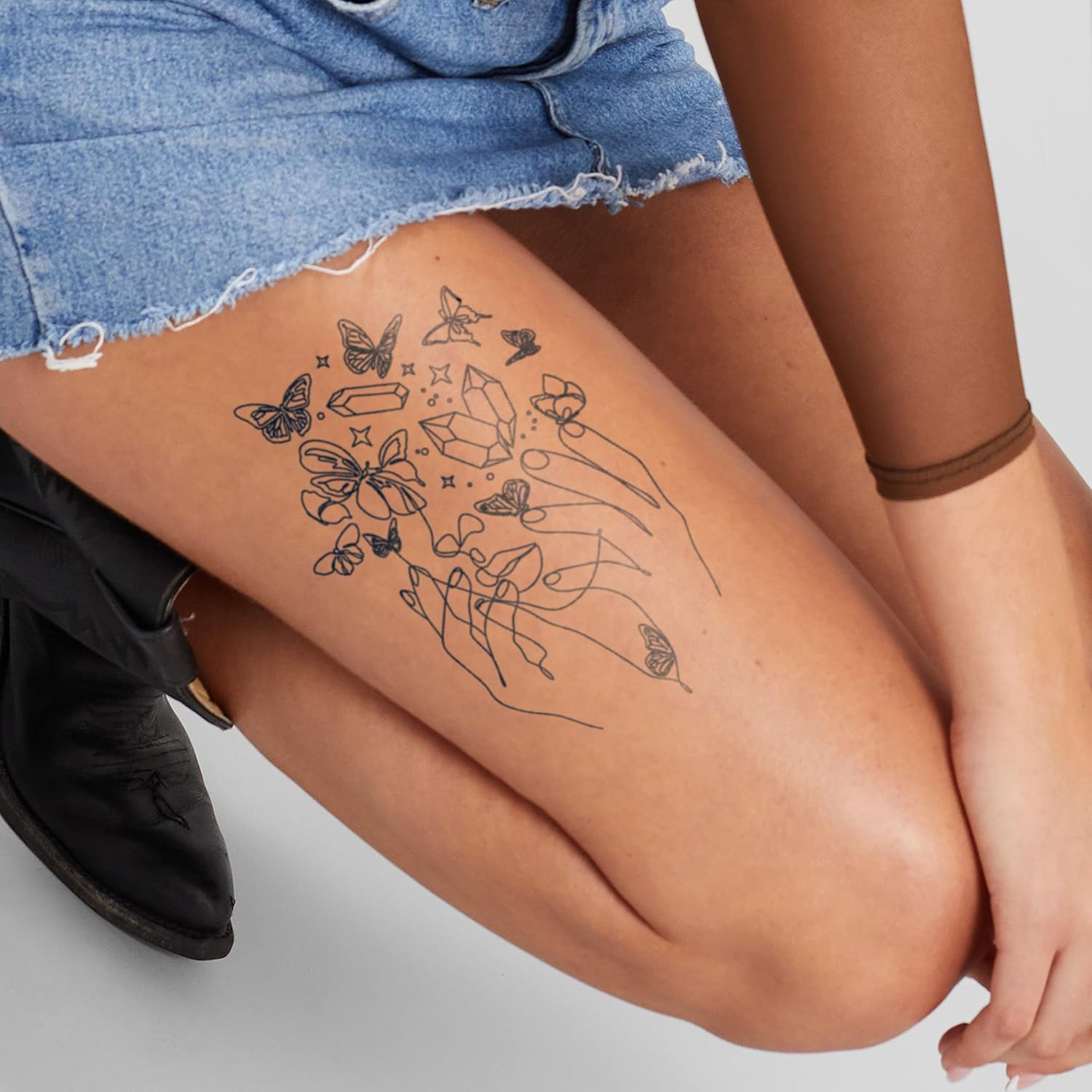 Inkbox Tatuajes temporales, tatuaje semipermanente extra grande, un tatuaje de alta calidad, fácil, de larga duración, resistente al agua con tinta