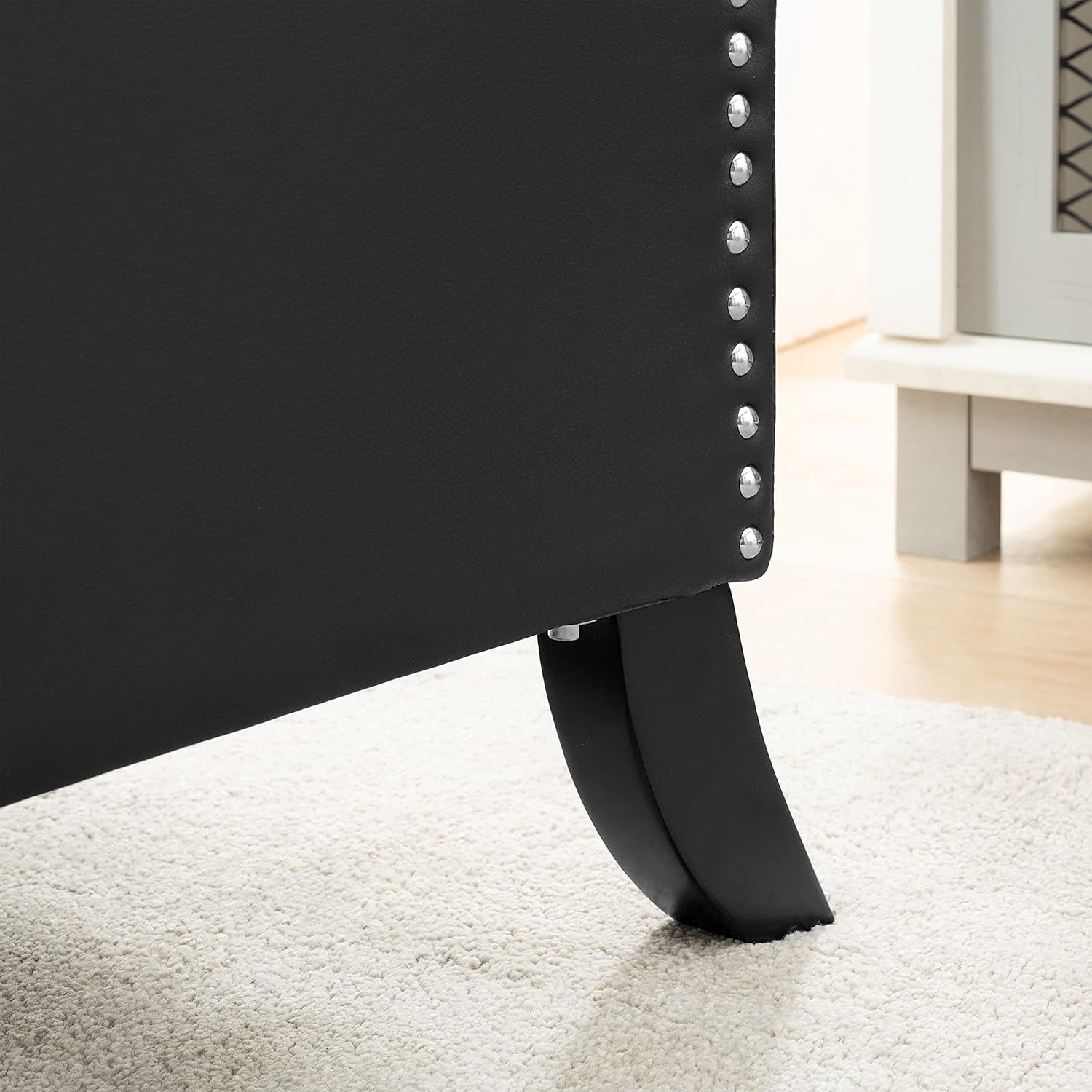 Silla reclinable moderna de piel sintética, silla reclinable con respaldo de empuje, sillón de lectura copetudo, silla decorativa para sala de