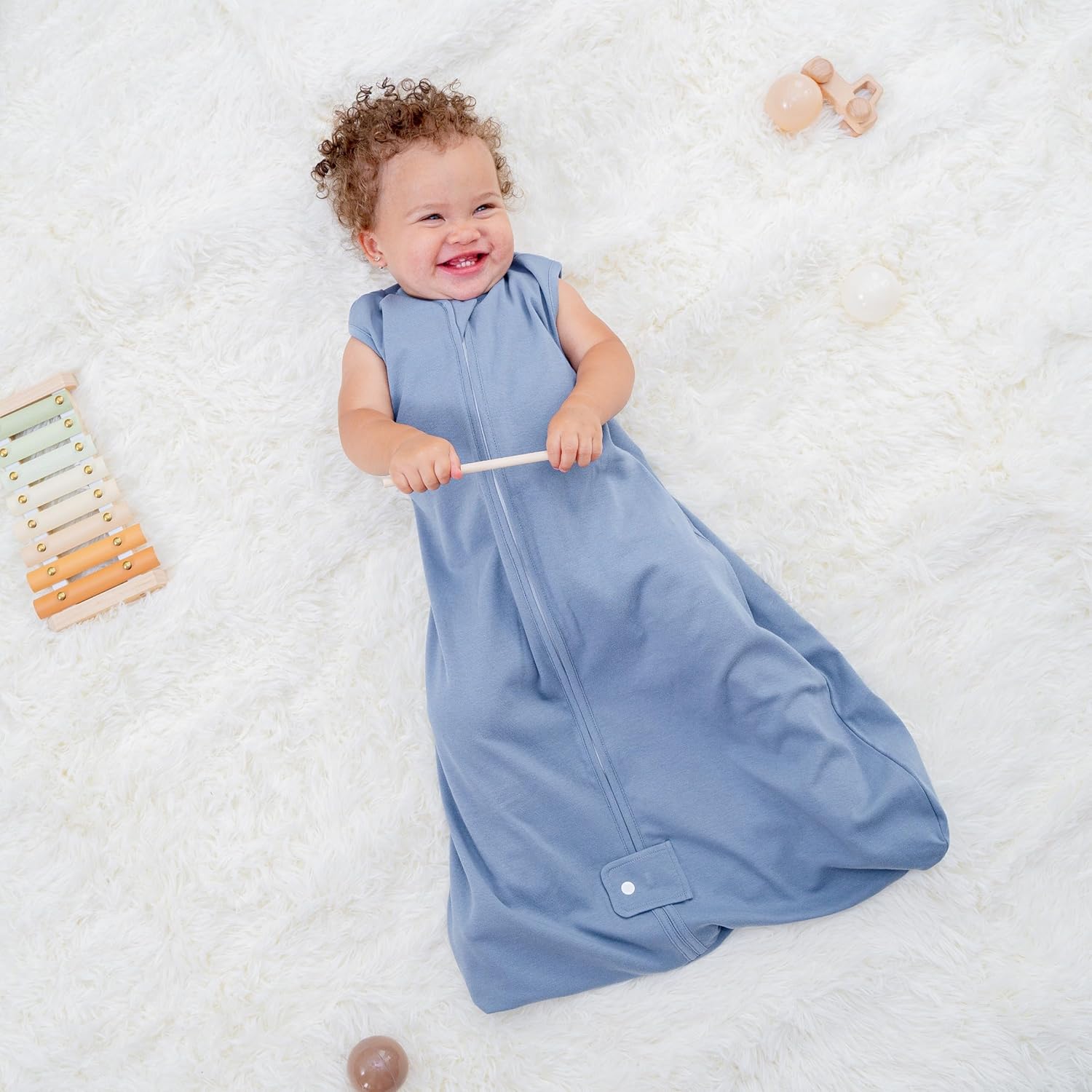 Comfy Cubs Saco de dormir, saco para bebé, paquete de 2, manta transpirable para recién nacidos y niños pequeños, mameluco lindo y cómodo, suavidad