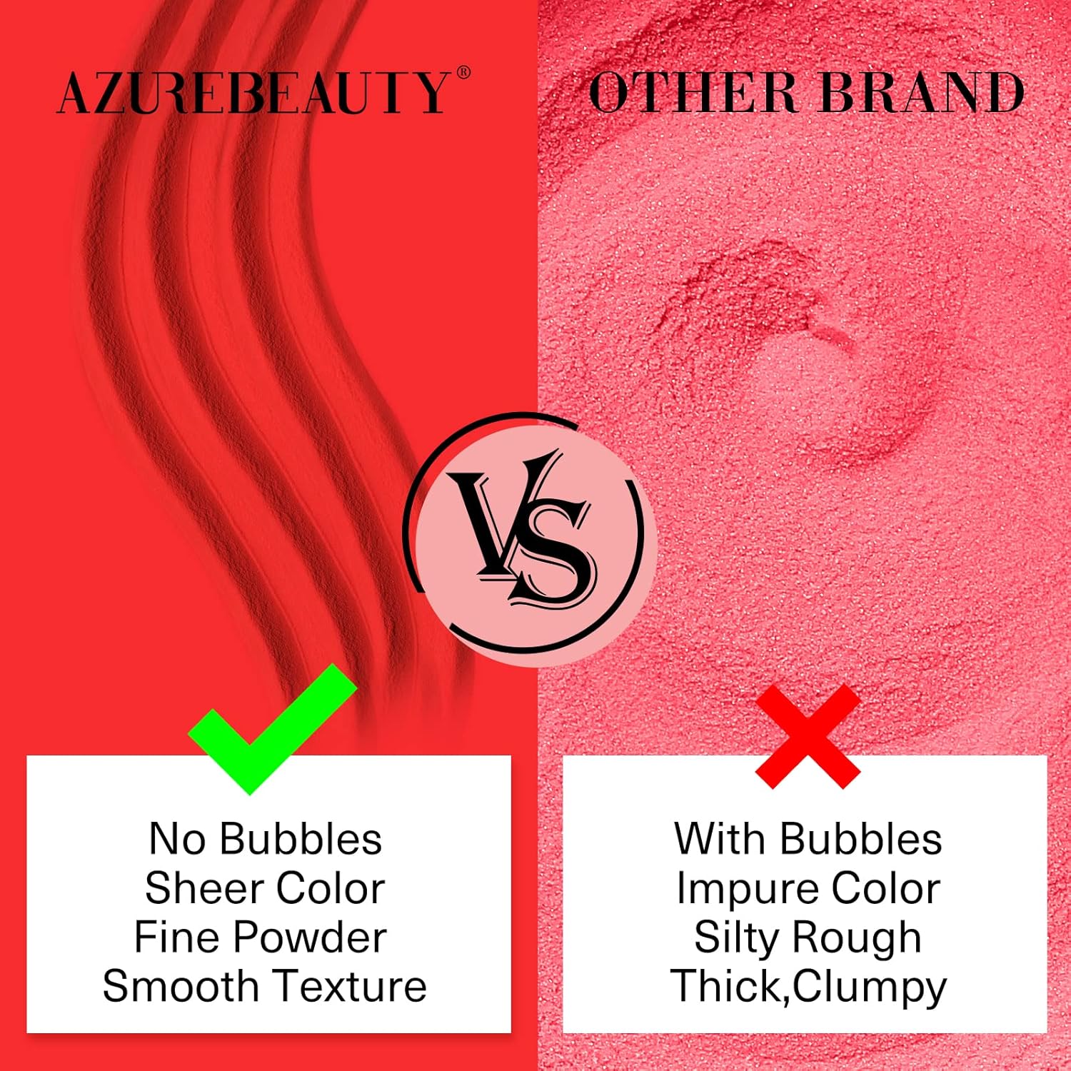 AZUREBEAUTY – Polvo de inmersión rojo, rojo brillante clásico, uñas francesas para principiantes, salón de manicura en casa, sin olor, de larga