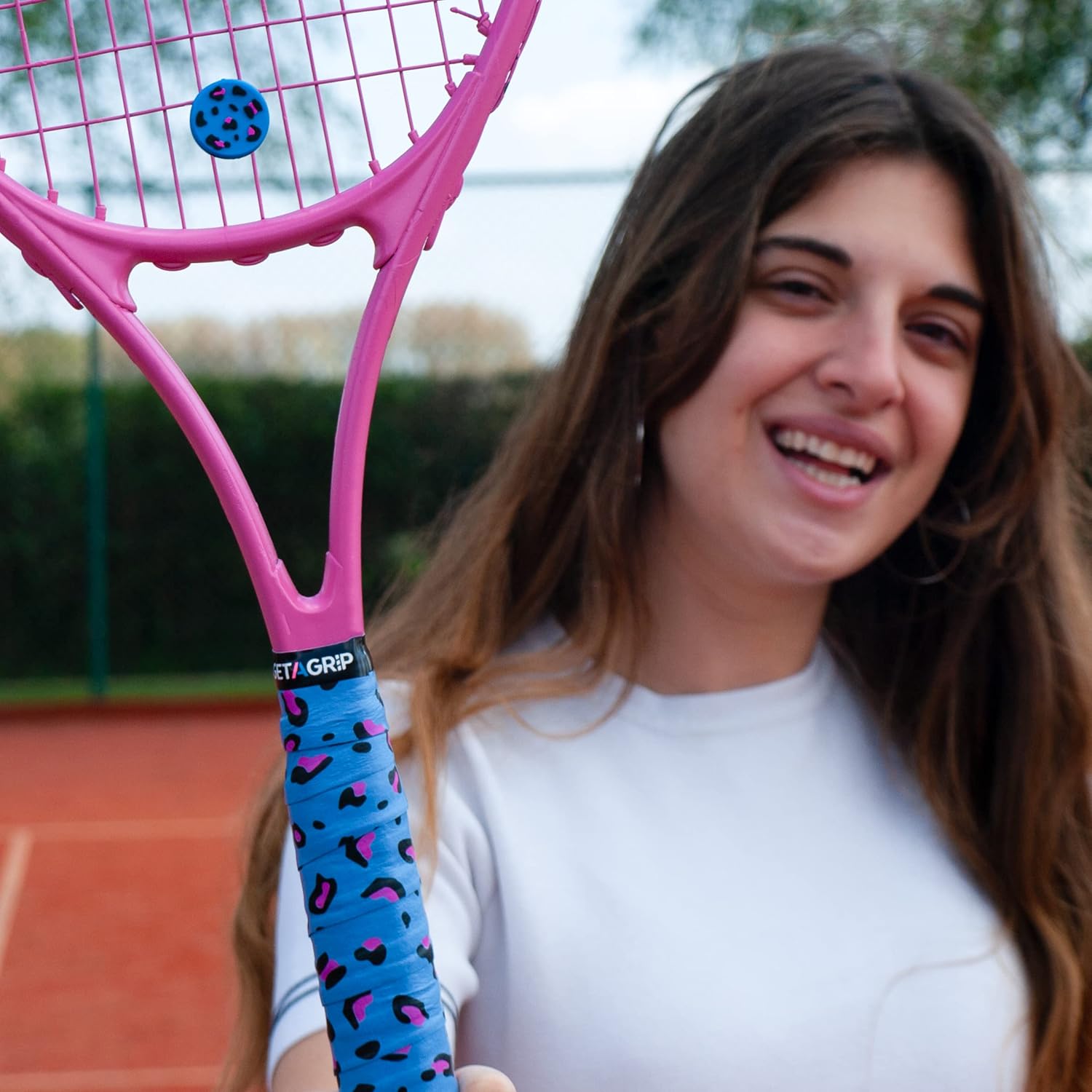 Get A Grip – Cinta de agarre de raqueta de tenis personalizada – Overgrips de tenis antideslizantesde secado rápido – Agarre de raqueta de bádminton