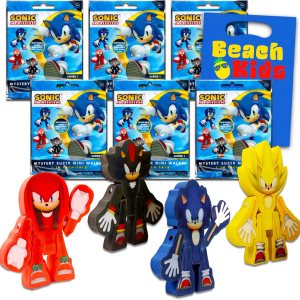 Sonic The Hedgehog – Bolsa ciega para fiestas de cumpleaños de niños, paquete con 6 paquetes misteriosos con figuras y bolsas de botín, suministros Sonic The Hedgehog – Bolsa ciega para fiestas de cumpleaños de niños, paquete con 6 paquetes misteriosos con figuras y bolsas de botín, suministros