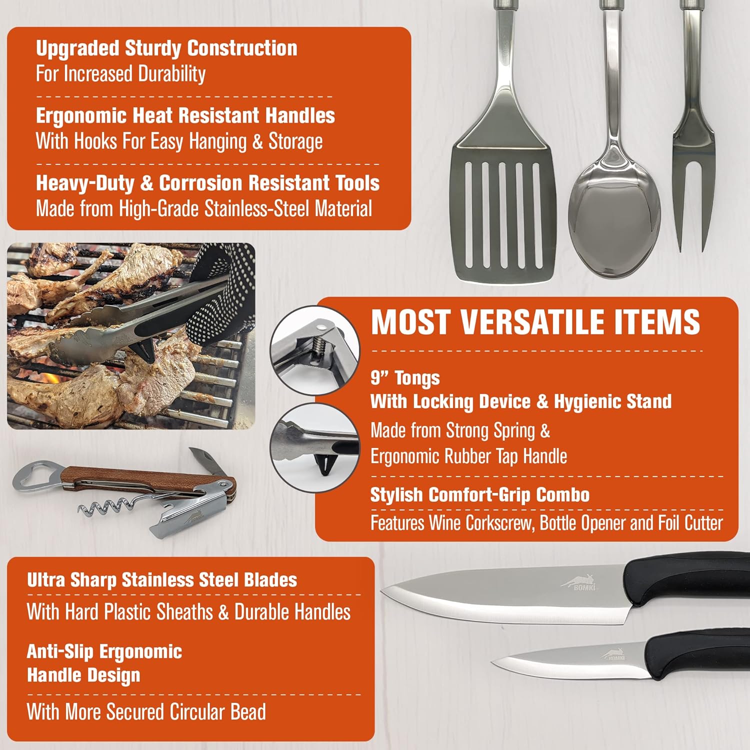Juego de utensilios de cocina para asar y acampar al aire libre, barbacoa, juego de utensilios de cocina para camping, accesorios de cocina,