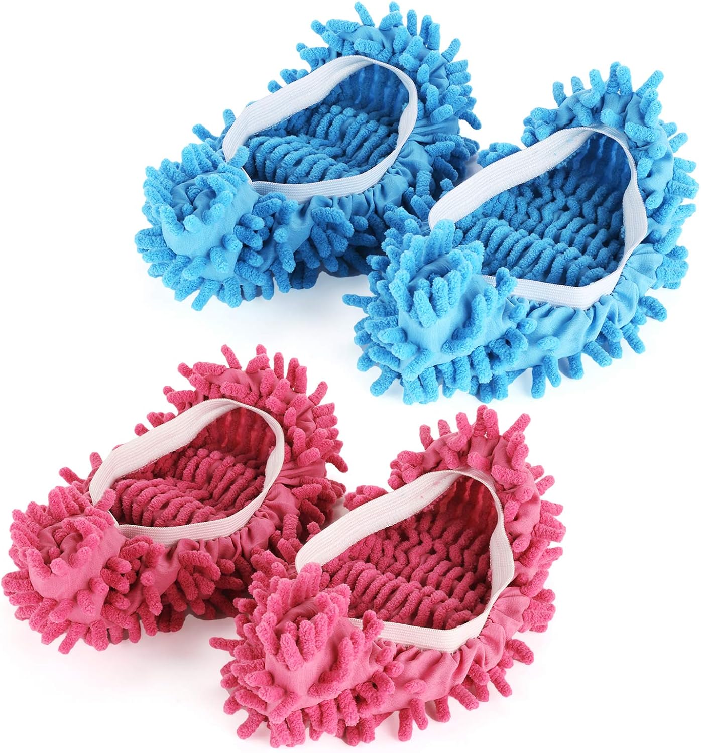Zapatillas de fregona lavables, multifunción de microfibra para mopa de polvo, zapatos de limpieza de pisos, cubierta para el hogar