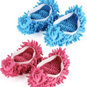 Zapatillas de fregona lavables, multifunción de microfibra para mopa de polvo, zapatos de limpieza de pisos, cubierta para el hogar Zapatillas de fregona lavables, multifunción de microfibra para mopa de polvo, zapatos de limpieza de pisos, cubierta para el hogar