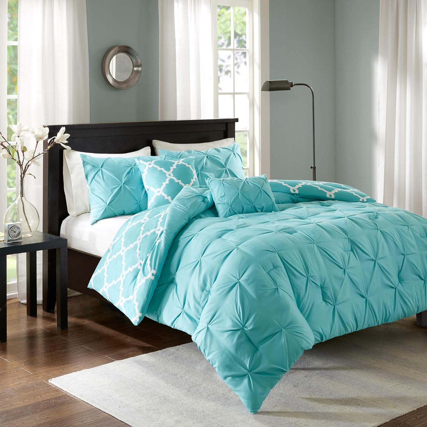 Kasey – Juego de edredón acogedor, diseño de calado, ropa de cama para todas las estaciones con fundas a juego, almohada decorativa, tamaño King