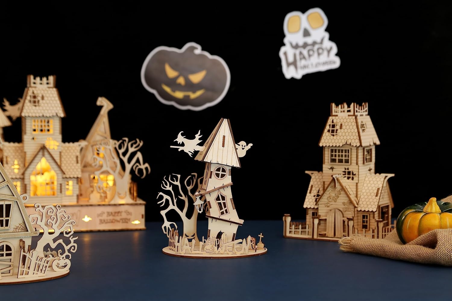 Rompecabezas de madera 3D de Halloween para adultos, rompecabezas y rompecabezas para Halloweencumpleaños, regalos para adultos y adolescentes para