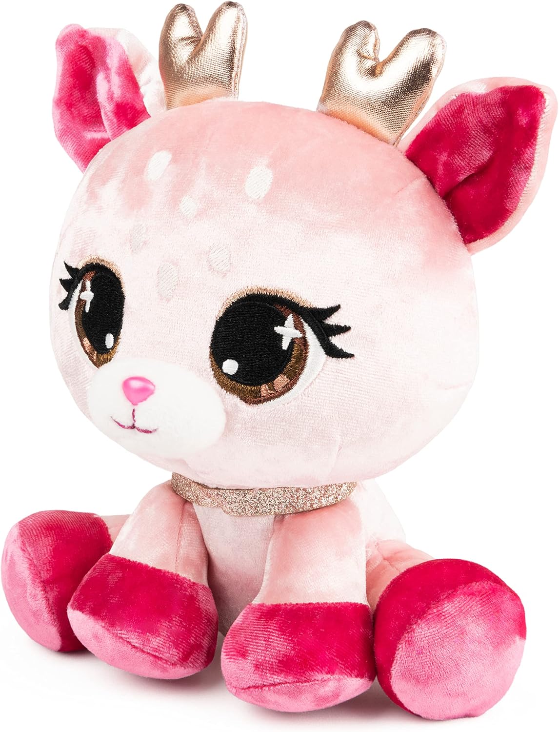 GUND – Peluches P.Lushes de moda de diseñador, venado Lissa Doemi de felpa, diseño rosa y dorado, 6 pulgadas