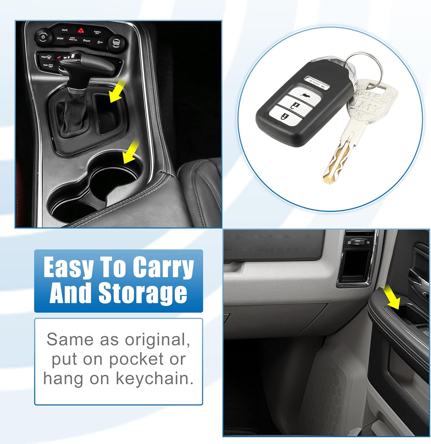 X AUTOHAUX Llave de repuesto para automóvil de 4 botones sin llave, control remoto, control remoto de proximidad, ACJ932HK1210A para Honda CR-V