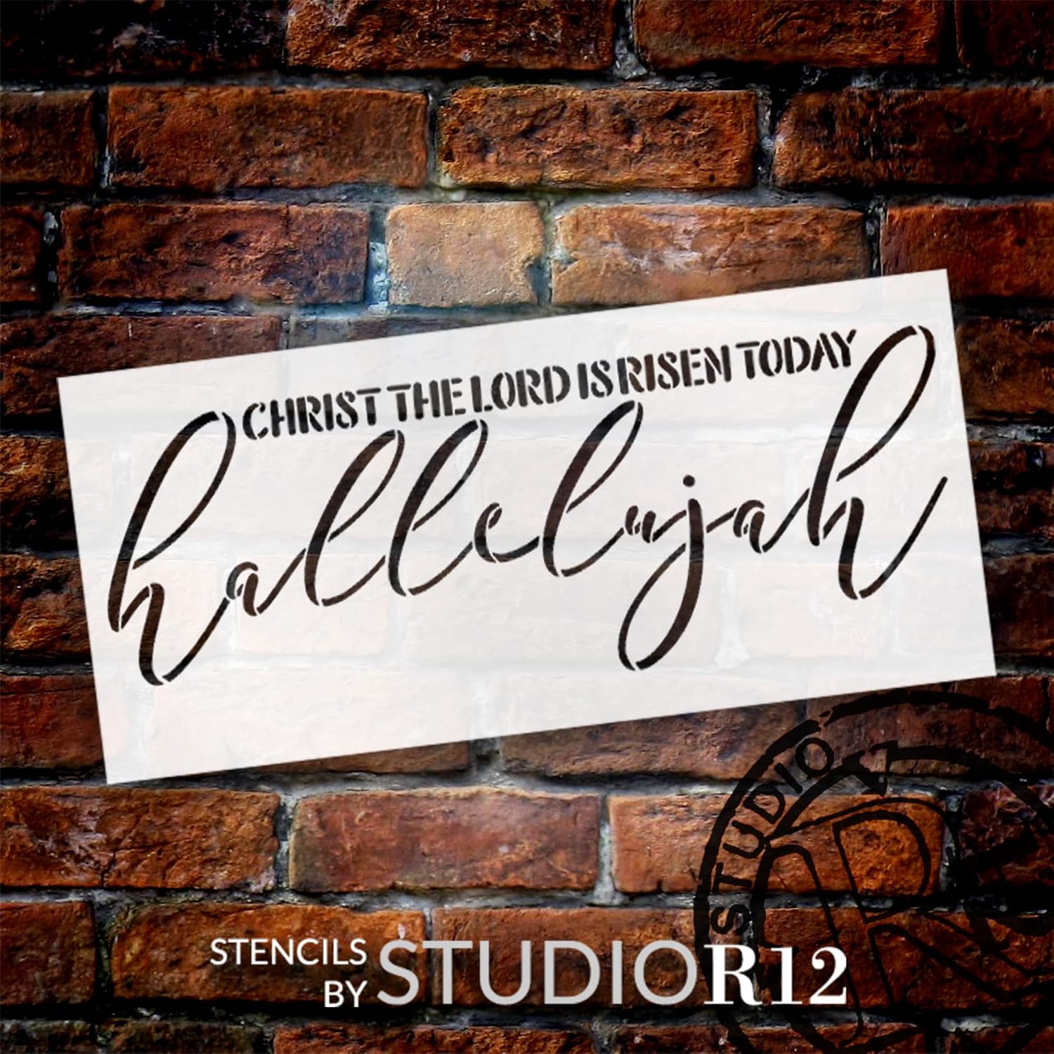StudioR12 – Stencil de Cristo El Señor es Resucitado – Tamaño selecto – Hecho en Estados Unidos – Decoración para el hogar de fe religiosa  Pintura