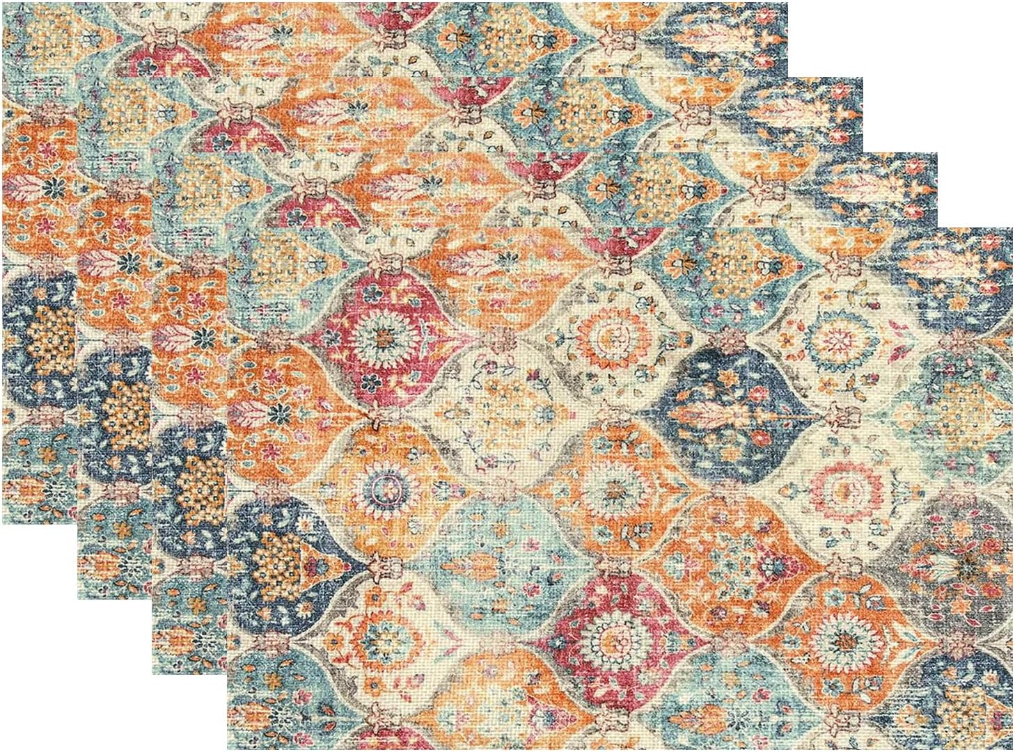 Camino de mesa bohemio persa turco, camino de mesa bohemio, vintage, elegante, rústico, geométrico, mesa auxiliar, decoración de lino para el hogar,