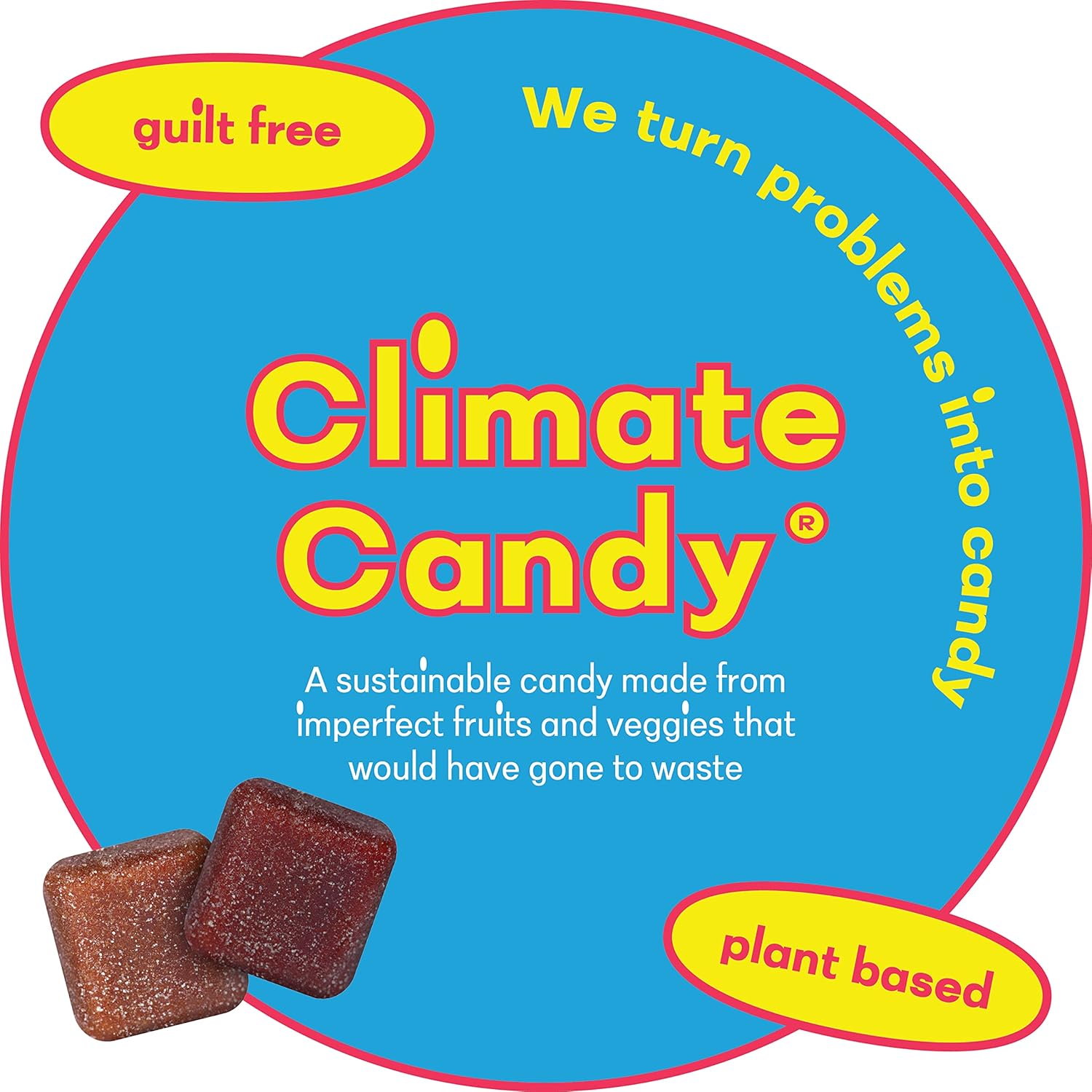 Climate Candy – Caramelos masticables favoritos de frutas y verduras enteras  Azúcares de origen natural  a base de plantas, sin OMG, sin gluten