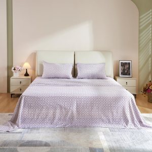 KACEMOO Juego de sábanas de 3 piezas con estampado beige bohemio, sábanas de microfibra de bolsillo profundo, lujosas, suaves, transpirables, KACEMOO Juego de sábanas de 3 piezas con estampado beige bohemio, sábanas de microfibra de bolsillo profundo, lujosas, suaves, transpirables,