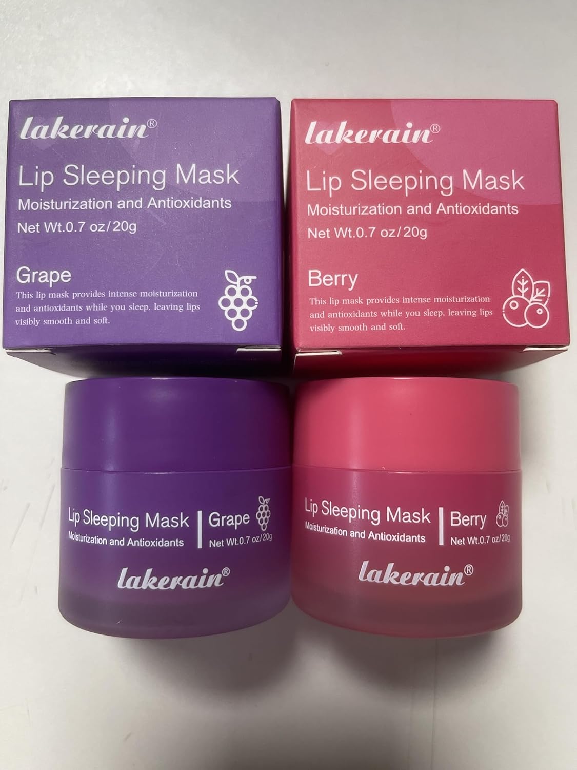 ZIZUCLE Juego de 2 máscaras de labios coreanas para dormir, productos para el cuidado de los labios durante la noche con varita durante 24 horas