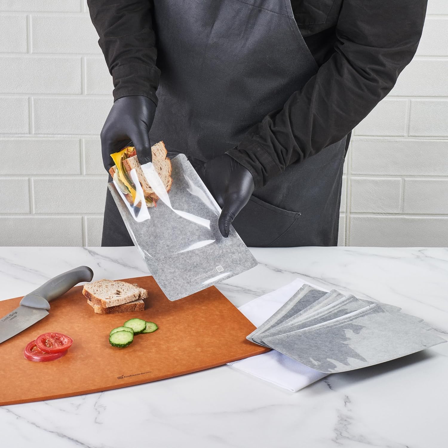 Restaurantware Bag Tek – Bolsas de muestra de calor y sellado de 8.75 pulgadas, 100 bolsas de sellado térmico medianas, bolsas sellables con calor