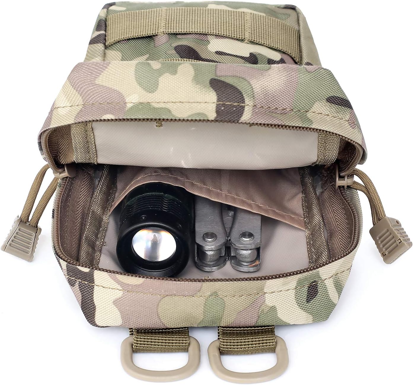 Tacticool Paquete de 2 bolsas Molle – Bolsa táctica compacta resistente al agua EDC