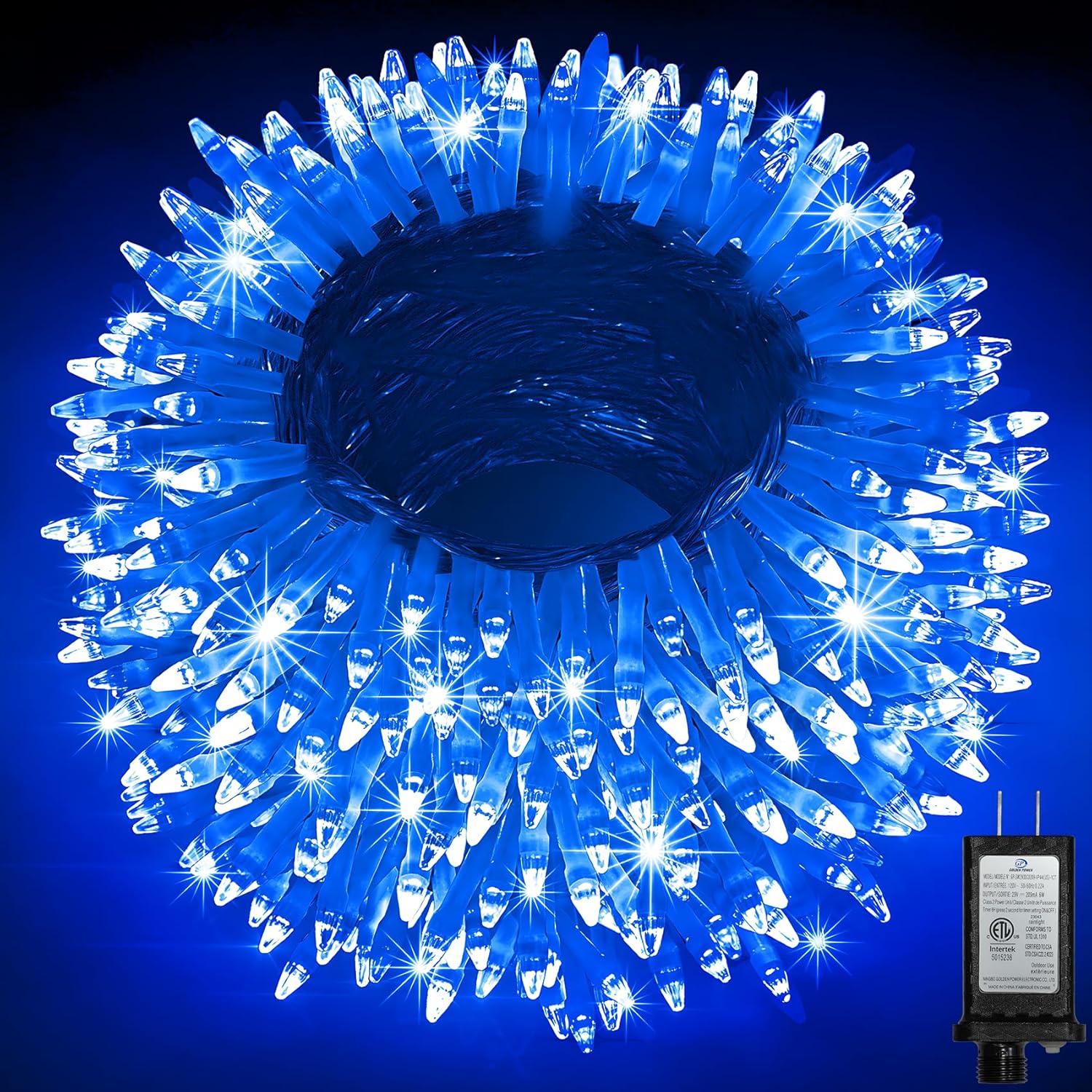 Luces de Navidad de 500 pies para exteriores, 1400 LED, impermeables, para decoración de árbol de Navidad, luces con 8 modos de enchufe,