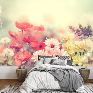 wall26 – Variación de flores coloridas de primavera – Mural de pared extraíble  Papel pintado grande autoadhesivo – 66×96 pulgadas wall26 – Variación de flores coloridas de primavera – Mural de pared extraíble  Papel pintado grande autoadhesivo – 66×96 pulgadas