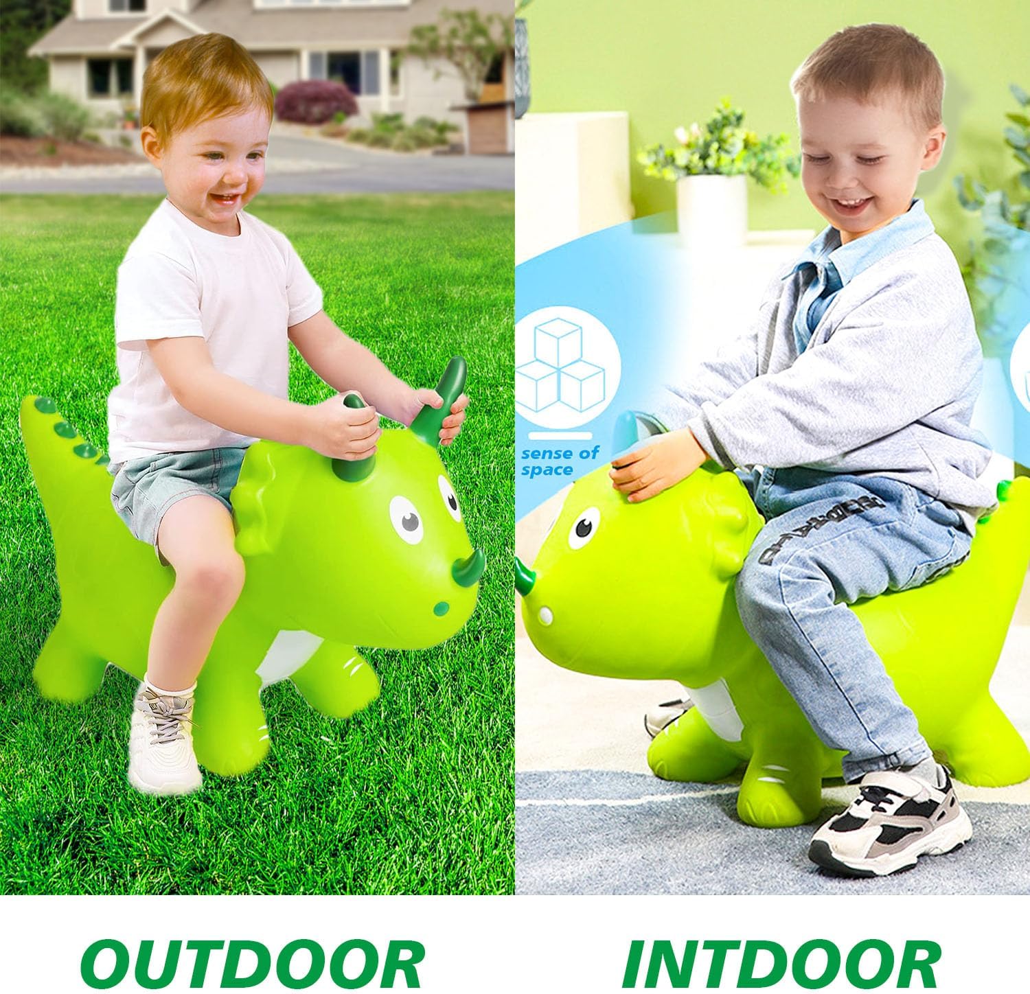 ZHUYNXIR Juguete inflable de dinosaurio animoso, juguete de dinosaurio saltador, juguete de salto favorito de los niños. Perfecto para cumpleaños,