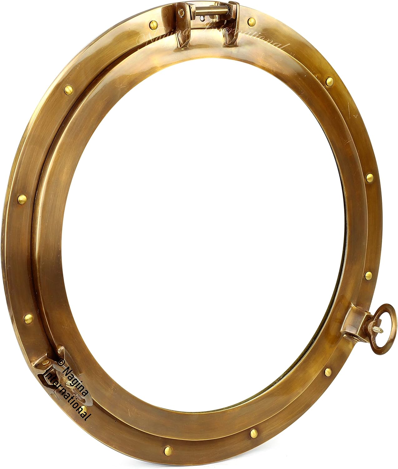 Nagina International Ojo de buey con acabado de bronce antiguo aceitado (ventana – 15 pulgadas)
