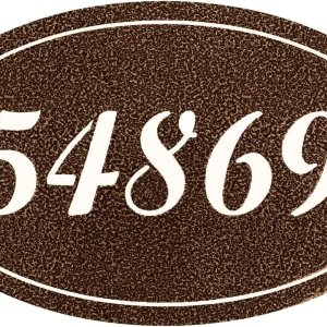 Letrero de dirección ovalado – Letrero de número de casa de montaje en pared – Letrero de acero personalizado – Fácil de instalar – Más colores para Letrero de dirección ovalado – Letrero de número de casa de montaje en pared – Letrero de acero personalizado – Fácil de instalar – Más colores para