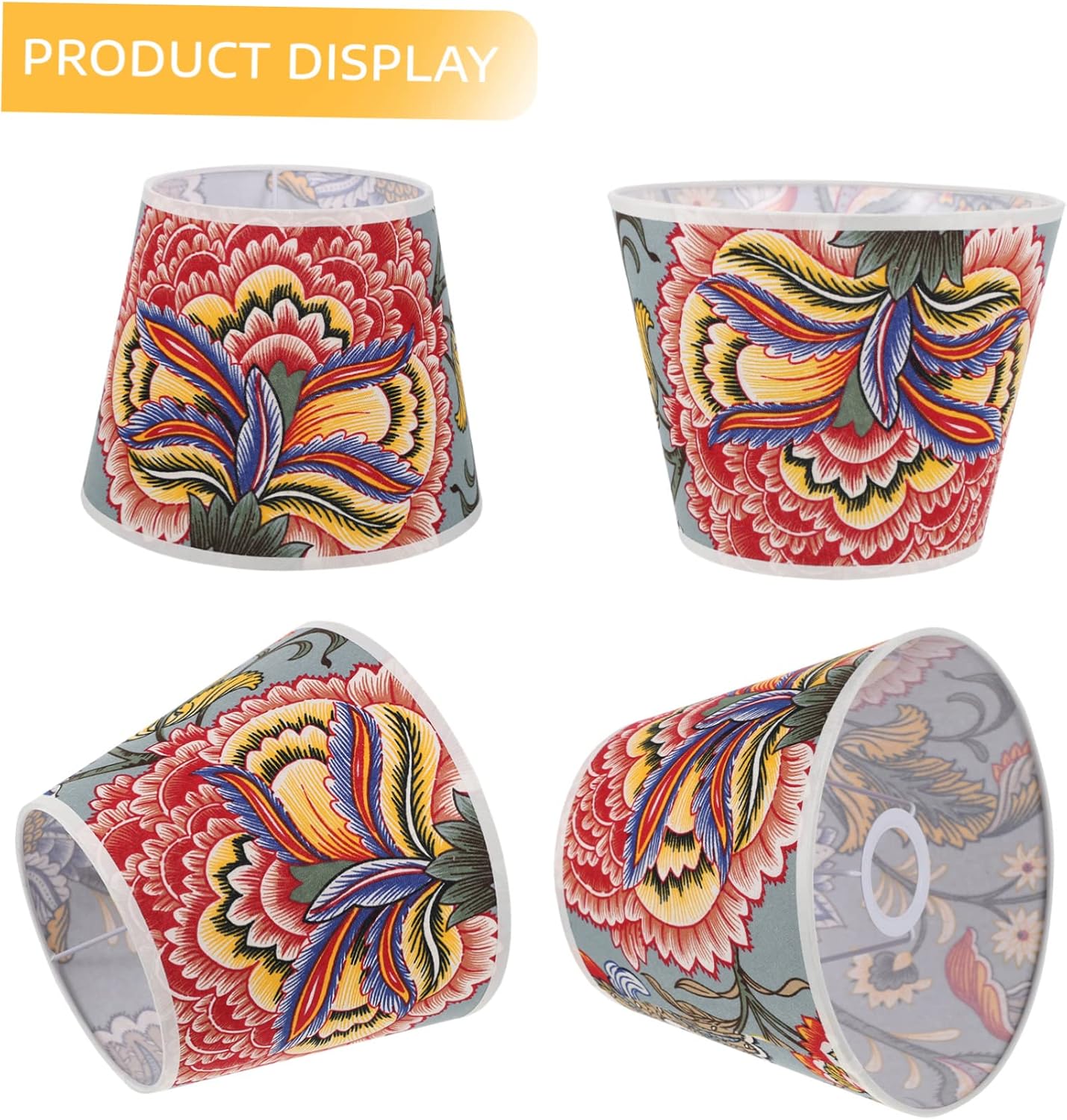 Uonlytech Pantalla de tela de color para lámpara de escritorio, pantallas de lámpara pequeña, pantalla de noche, pantalla de repuesto, pantallas de