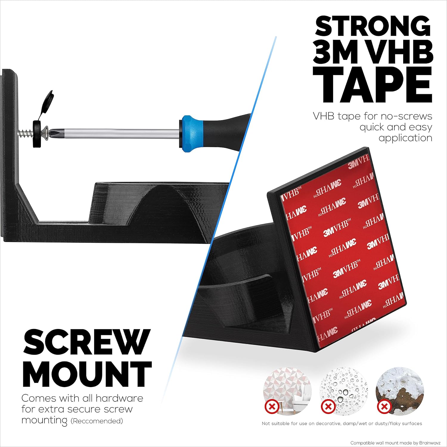 Soporte de pared compatible con cámara NETVUE NI-3421 para interiores de mascotas y bebés, soporte adhesivo para cámara de seguridad, reduce los