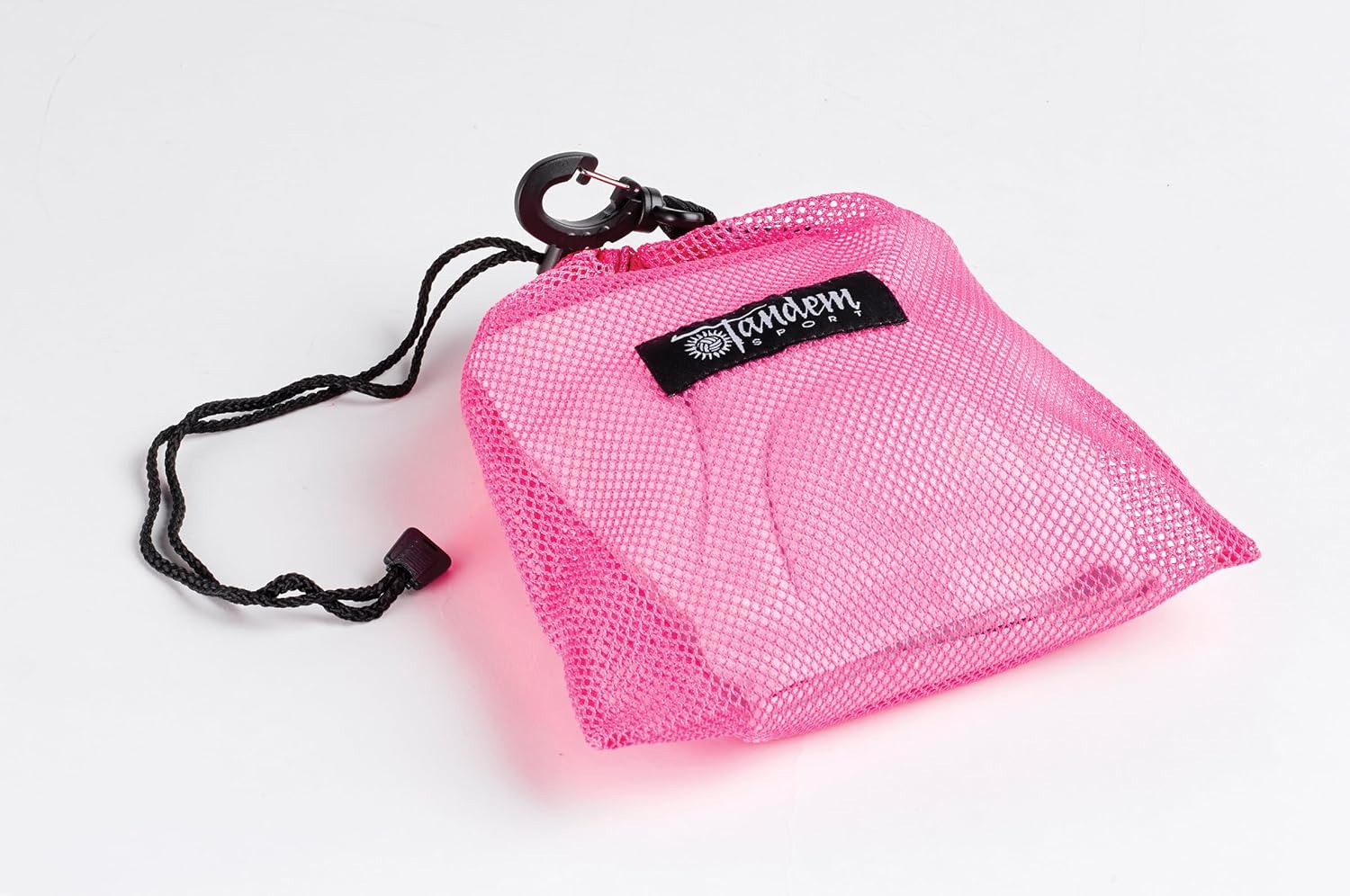 Tandem Sport Rodilleras de malla rosa – Mantén las rodilleras de voleibol frescas – Bolsa de rodilleras secas al aire con compartimento ambientador