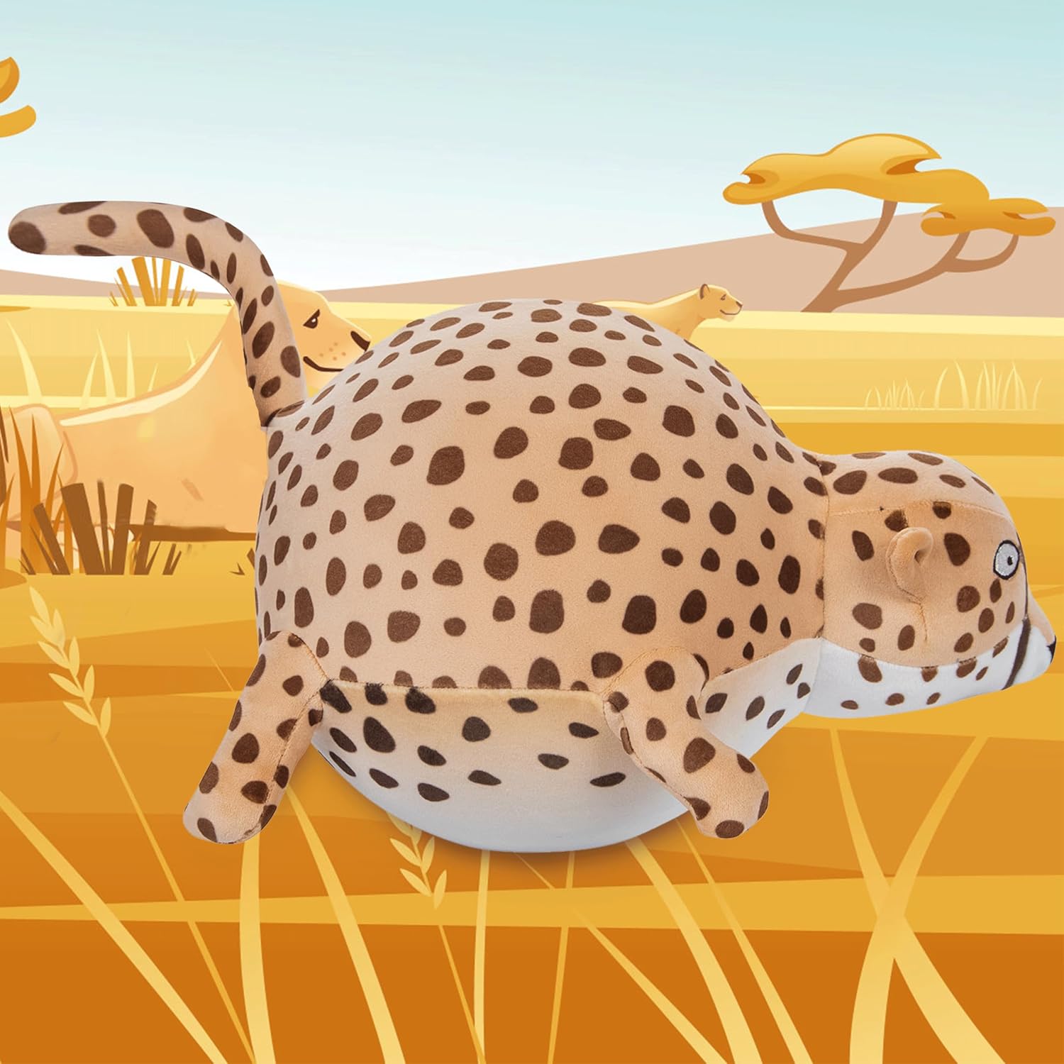 Animales de peluche de cocodrilo lindo y obesidad, muñeca elástica, juguete de leopardo de dibujos animados gordo de 15 pulgadas